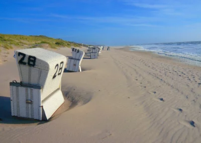 Strand und Strandkörbe auf Sylt